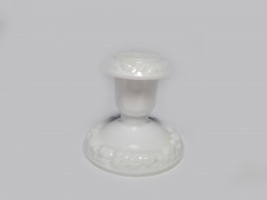 Rosenthal Maria Белый фарфоровый подсвечник с фактурным цветочным декором, 5 x 6,5см, Германия, 1970-80гг.