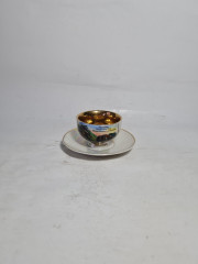 Кофейная пара винтажная Im Stil Bavaria &quot;Руины замка Альтенар&quot;, фарфор, Германия, 1970-80гг.