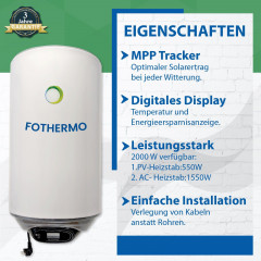 EPP.Solar EPP.Solar Wasserkocher Fothermo 30 L Photovoltaik Hybrid Wasser Boiler &ndash; Warmwasserspeicher, 30L  EPP.Солнечный чайник Fothermo 30 л фотоэлектрический гибридный водонагреватель бак для горячей воды, 30 л