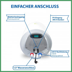 EPP.Solar EPP.Solar Wasserkocher Fothermo 30 L Photovoltaik Hybrid Wasser Boiler &ndash; Warmwasserspeicher, 30L  EPP.Солнечный чайник Fothermo 30 л фотоэлектрический гибридный водонагреватель бак для горячей воды, 30 л