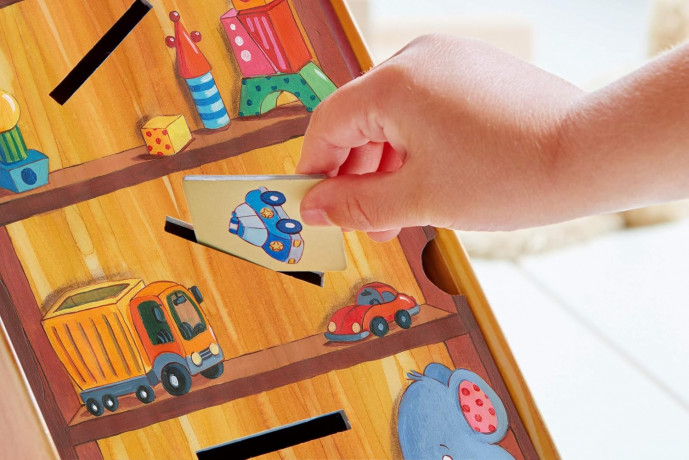 Haba HABA 303469 Wir raumen auf! HABA Развивающая игра Наводим порядок (Германия) 303469, дерево, развивает внимание и моторику, от 2 лет