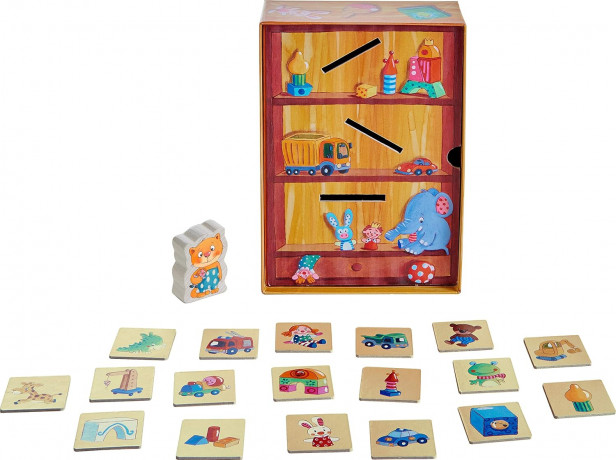 Haba HABA 303469 Wir raumen auf! HABA Развивающая игра Наводим порядок (Германия) 303469, дерево, развивает внимание и моторику, от 2 лет