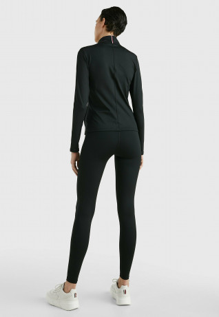 Tommy Hilfiger ESSENTIAL SLIM FIT Long sleeved top black ESSENTIAL SLIM FIT Топ с длинными рукавами черный