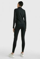 Tommy Hilfiger ESSENTIAL SLIM FIT Long sleeved top black ESSENTIAL SLIM FIT Топ с длинными рукавами черный