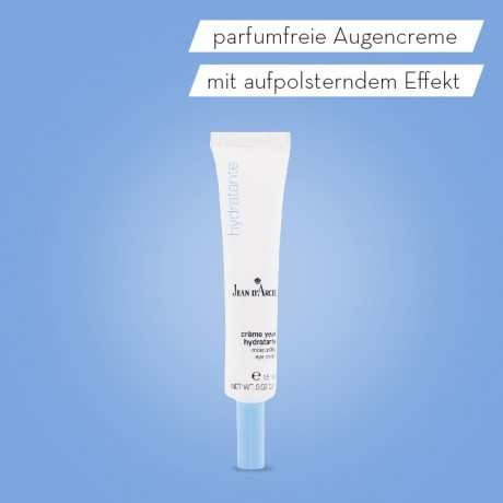 JEAN D'ARCEL creme yeux hydratante HYDRATANTE Augencreme parfumfreie Augencreme mit Aloe vera und Hyaluronsaure creme yeux Hydratante HYDRATANTE крем для глаз крем для глаз без отдушек с алоэ вера и гиалуроновой кислотой