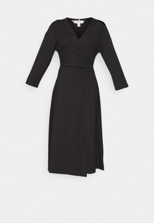 Tommy Hilfiger WRAP DRESS Day dress black ПЛАТЬЕ С ЗАПАХОМ Повседневное платье черный