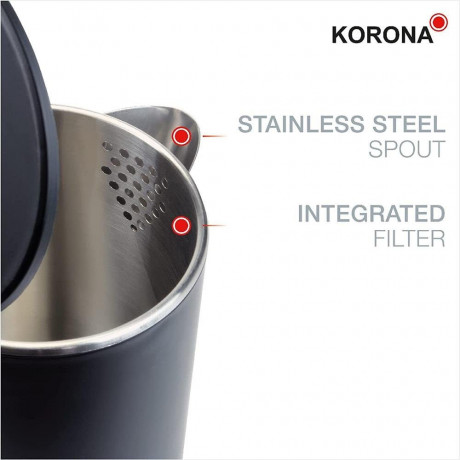 KORONA KORONA Wasserkocher 20119, Doppelwandig, 1 Liter, Wasserstandsanzeige, Cool Touch, beleuchtet  Чайник KORONA 20119, двустенный, 1 литр, индикатор уровня воды, прохладное прикосновение, подсветка