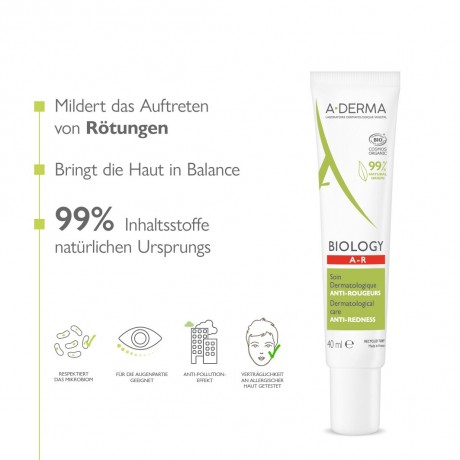 A-DERMA Biology Anti-Rotungspflege dermatologisch  Биология Уход против покраснений дерматологический