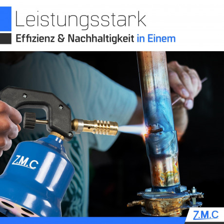 ZMC Gaskocher Gasbrenner Bunsenbrenner Lotlampe Gasanzunder Lotpistole, (2,2 kW Temperatur von bis zu 1200 ° C), Lotbrenner Kohleanzunder Flammspritzpistole Grillanzunder  Газовая плита ZMC, газовая горелка, горелка Бунзена, паяльная лампа, газовая зажига