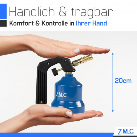 ZMC Gaskocher Gasbrenner Bunsenbrenner Lotlampe Gasanzunder Lotpistole, (2,2 kW Temperatur von bis zu 1200 ° C), Lotbrenner Kohleanzunder Flammspritzpistole Grillanzunder  Газовая плита ZMC, газовая горелка, горелка Бунзена, паяльная лампа, газовая зажига
