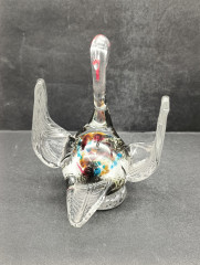 Статуэтка винтажная Murano Glas &quot;Белый лебедь&quot;, выдувное стекло, 13.5 см, Италия, 1960-70гг.