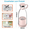 zggzerg zggzerg Smoothie-Maker Blender Smoothie Makers, 350ml Mini Jug Blenders Mit USB-Aufladung Rosa zggzerg Smoothie Maker Блендер Приспособления для приготовления смузи, мини-блендеры-кувшины емкостью 350 мл с зарядкой через USB