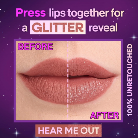 wet n wild Mega Glitter Hear Me Out, Жидкая помада шиммер, оттенок Hear Me Out, нюдово-коричневый с блестками, с витамином E, 3 мл