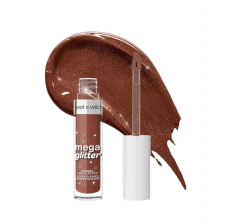 wet n wild Mega Glitter Hear Me Out, Жидкая помада шиммер, оттенок Hear Me Out, нюдово-коричневый с блестками, с витамином E, 3 мл