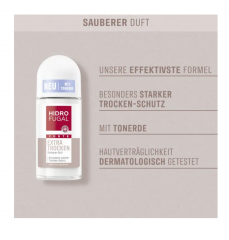 Hidrofugal Forte Extra Trocken Roll-on Anti-transpirant 50ml, Роликовый антиперспирант с глиной, сверхсильная защита, 50мл