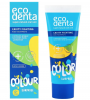 Ecodenta Zahnpasta Kinder Colour Surprise 75ml, Детская зубная паста Ecodenta Kids Colour Surprise от кариеса с фтором и ксилитом, вкус дыни, для защиты эмали и ежедневного ухода, 75 мл