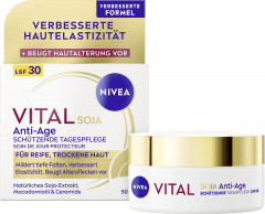 NIVEA VITAL Soja Anti-Age Schutzende Tagespflege LSF 30, 50 ml, Нивеа Дневной крем для зрелой кожи, SPF 30, экстракт сои, церамиды, защита и подтяжка, 50 мл