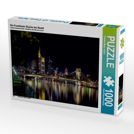 CALVENDO Puzzle CALVENDO Puzzle Die Frankfurter Skyline bei Nacht Пазл CALVENDO Puzzle Вид на Франкфурт ночью