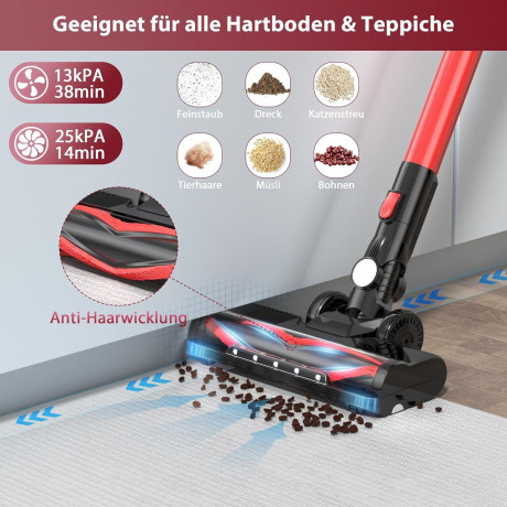 Micol Micol Akku-Hand-und Stielstaubsauger Ideal fur Hartboden, Teppiche, Tierhaare, beutellos, 3 Lademethoden, Testsieger 2022 fur Tierhaare, Hartboden, Teppiche  Беспроводной ручной пылесос Micol, идеально подходит для твердых полов, ковров, шерсти живо