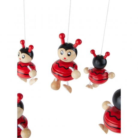 bieco 3D Mobile Marienkafer aus robustem Holz Wickeltisch Kinderbett Wiege 20x20x30 cm Mobiles 3D Мобиль Божья коровка из прочного дерева пеленальный столик люлька 20х20х30 см Мобилы