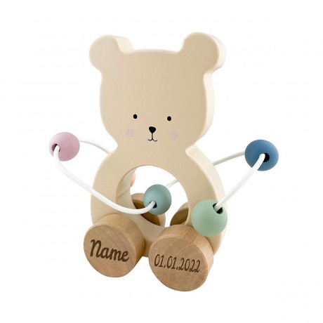 elefantasie Holzspielzeug Teddy personalisiert mit Namen Деревянная игрушка Тедди