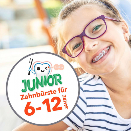 elmex Zahnbuerste Junior weich, 1 St, Детская мягкая зубная щётка Junior с X-щетиной, 6–12 лет, 1 шт.