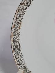 Чайное трио винтажное Im Stil Winterling Bavaria с колокольчиками и золотым узором. фарфор, Германия, 1960-70гг.