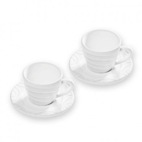 Gmundner Keramik Gmundner Keramik Weissgeflammt Espresso Gourmet fur 2 Personen Set 4-tlg. Gmundner Ceramics Weissgeflammt Espresso Gourmet на 2 персоны Набор из 4 предметов.