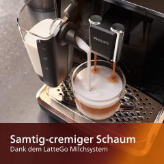 Philips Philips Kaffeevollautomat Series 2200 Kaffeevollautomat – LatteGo Milchsystem,3 Spezialitaten, Kaffeeautomat Cafemaschine Kaffeemaschine mi Mahlwerk Vollautomat Cafe Полностью автоматическая кофемашина Philips Series 2200, полностью автоматическа