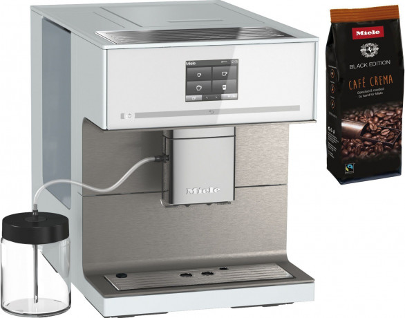 Miele Miele Kaffeevollautomat CM7550 CoffeePassion, inkl. Milchgefass, Kaffeekannenfunktion, Einfachste Kommunikation mit dem Gerat WiFiConn@ct  Полностью автоматическая кофемашина Miele CM7550 CoffeePassion, включая контейнер для молока, функцию кофейник