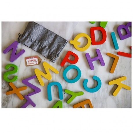LK Trend Style ABC Holzbuchstaben Holzbuchstaben ABC im Tragetasche 26 tlg. Деревянные буквы АВС Буквы деревянные АВС в сумке для переноски 26 штук.