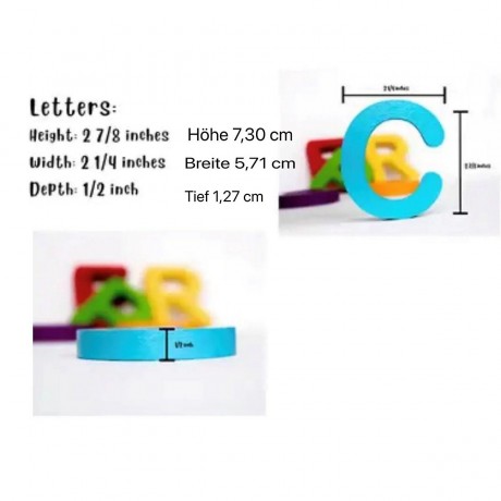 LK Trend Style ABC Holzbuchstaben Holzbuchstaben ABC im Tragetasche 26 tlg. Деревянные буквы АВС Буквы деревянные АВС в сумке для переноски 26 штук.