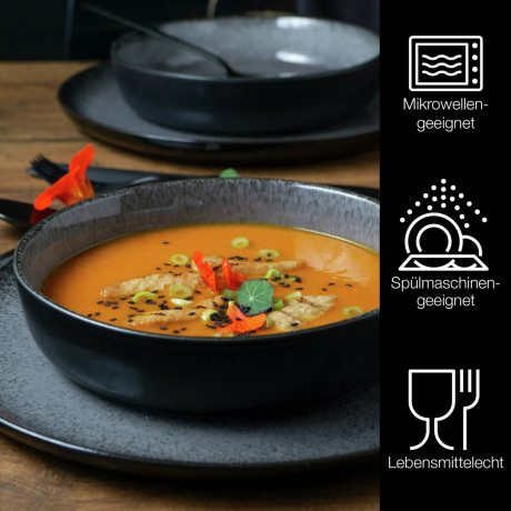 Moritz & Moritz Moritz & Moritz Tafelservice Anthrazit 12-tlg. Digital  anthrazit Обеденный сервиз Moritz &amp; Moritz антрацит, 12 предм. Цифровой