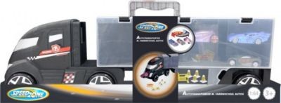 SpeedZone Autotransporter m. Farbwechsel Autos Автовоз SpeedZone с автомобилями, меняющими цвет