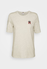 Tommy Hilfiger MONOGRAM Print T-shirt heathered oatmilk MONOGRAM Футболка с принтом овсяное молоко
