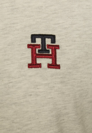 Tommy Hilfiger MONOGRAM Print T-shirt heathered oatmilk MONOGRAM Футболка с принтом овсяное молоко
