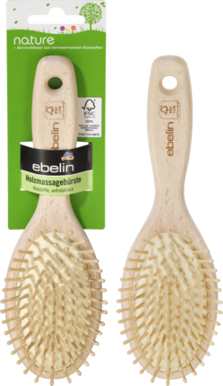 ebelin nature Массаж-Деревянная щетка	, 1 шт