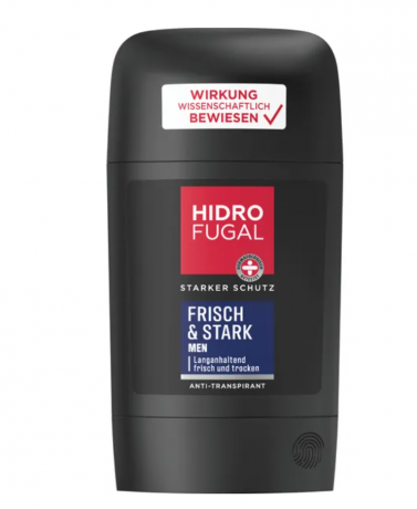 Hidrofugal MEN Frisch Stark Anti-Transpirant Stick 50ml, Дезодорант антиперспирант-стик для мужчин, со свежим ароматом и усиленной зашитой, 50мл