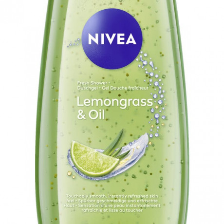 NIVEA Duschgel Lemongrass & Oil, 250 ml, Нивеа Гель для душа с маслом лемонграсса, витамины C и E, ухаживающие масла, увлажнение, 250 мл