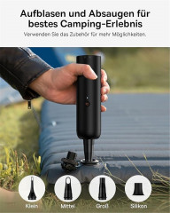 Kamp;B KB Akku-Handstaubsauger 12000-Pa-Autostaubsauger mit USB-C-Schnellladung Schwarz KB Беспроводной ручной пылесос 12000Pa Автомобильный пылесос с быстрой зарядкой USB-C