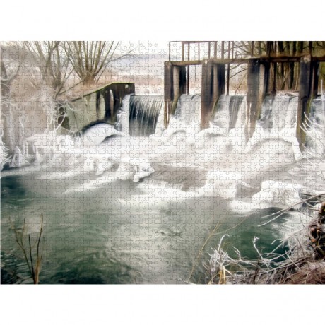 CALVENDO Puzzle CALVENDO Puzzle Staustufe an der Bever Пазл CALVENDO Puzzle Барраж на Бевере