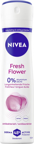 NIVEA Fresh Flower Deodorant Spray, 150 ml, Нивеа Дезодорант спрей, цветочный аромат, 0% алюминия, формула INFINIFRESH, 48ч защита, 150 мл