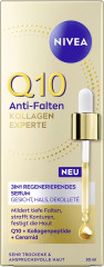 NIVEA Q10 Anti-Falten Kollagen Experte 3in1 Serum, 30 ml, Нивеа Сыворотка для лица 3 в 1, Q10, коллагеновые пептиды и церамиды, восстановление коллагена, 30 мл