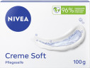 NIVEA Pflegeseife Creme Soft, 100 g, Нивеа Кусковое мыло, миндальное масло, мягкое очищение и уход, 100 г