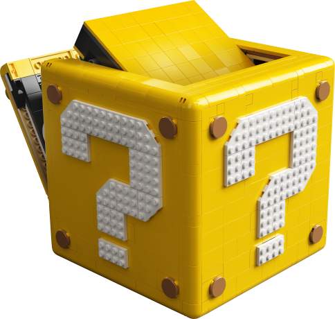 Lego Fragezeichen-Block aus Super Mario 64 Блок вопросительного знака из Super Mario 64