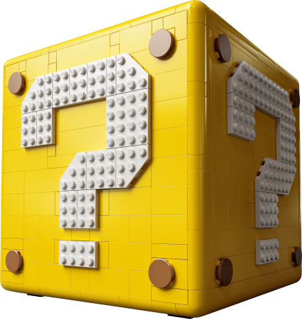 Lego Fragezeichen-Block aus Super Mario 64 Блок вопросительного знака из Super Mario 64