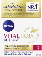 NIVEA VITAL Soja Anti-Age Straffende Tagespflege LSF 15, 50 ml, Нивеа Дневной крем для зрелой кожи подтягивающий, SPF 15, экстракт сои, 50 мл