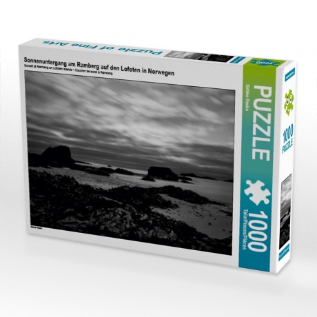 CALVENDO Puzzle CALVENDO Puzzle Sonnenuntergang am Ramberg auf den Lofoten in Norwegen Пазл CALVENDO Puzzle Закат в Рамберге на Лофотенских островах в Норвегии