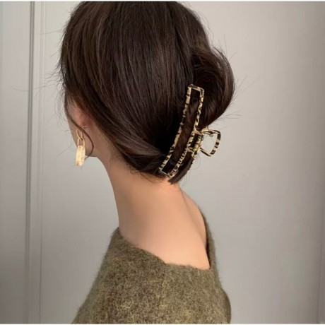 SOHO Leopard Metall Haarklammer Заколка для волос из металла с леопардовым принтом