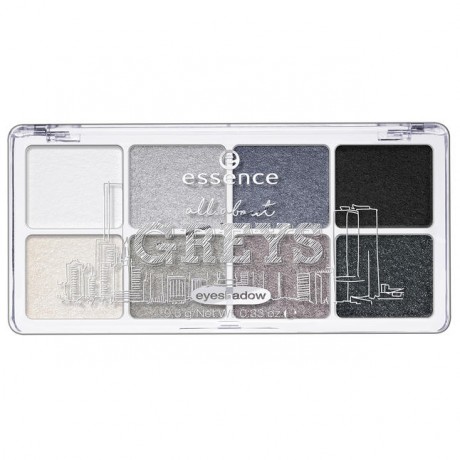 essence All About Greys Eyeshadow Тени для век 9,5 г Farbe 04: Greys, 8 trendige